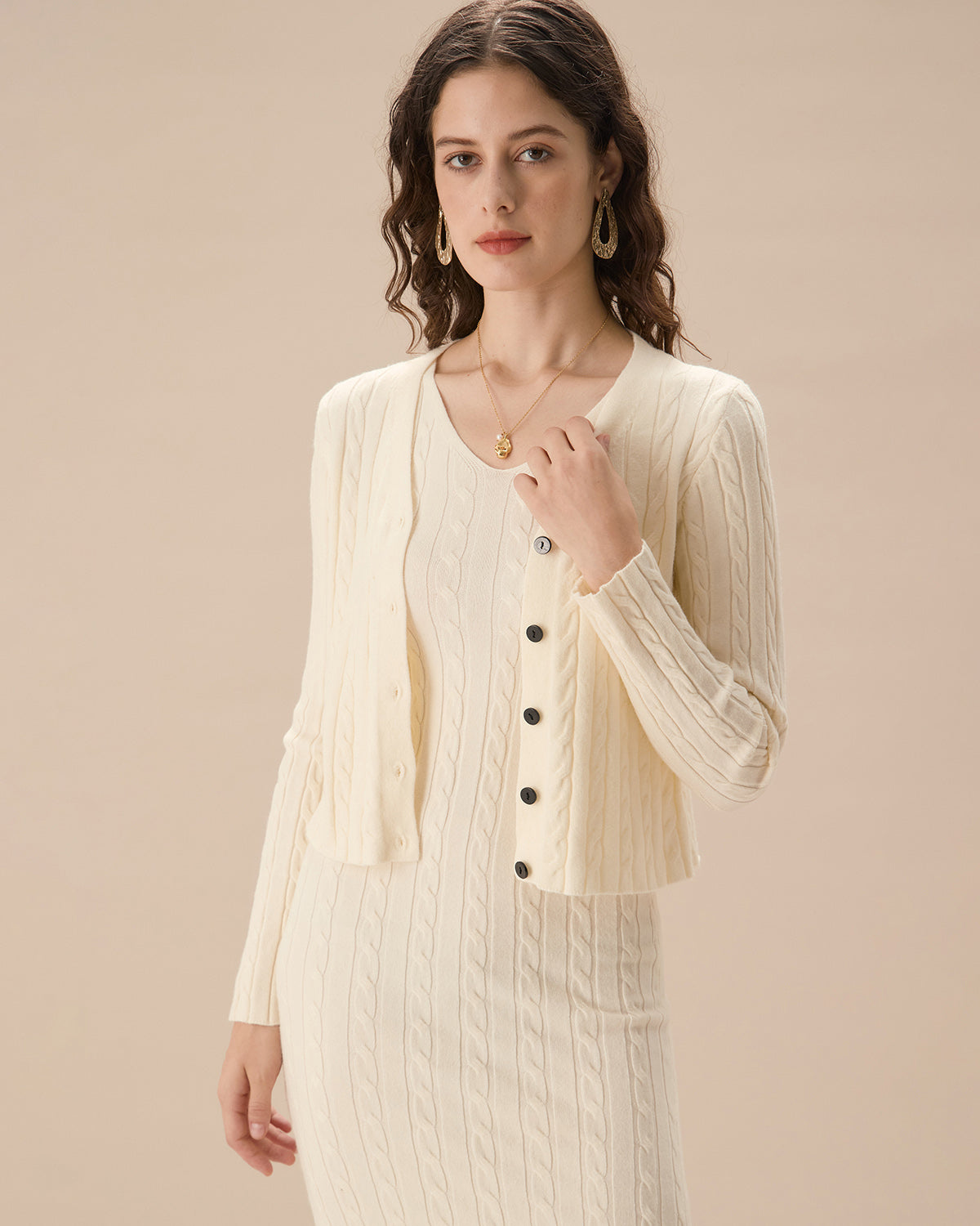 ClassyLondon™ | Cardigan Tricoté à Boutonnage Simple