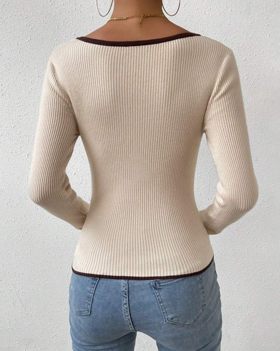 Emma | V-Neck Knitted Sweater