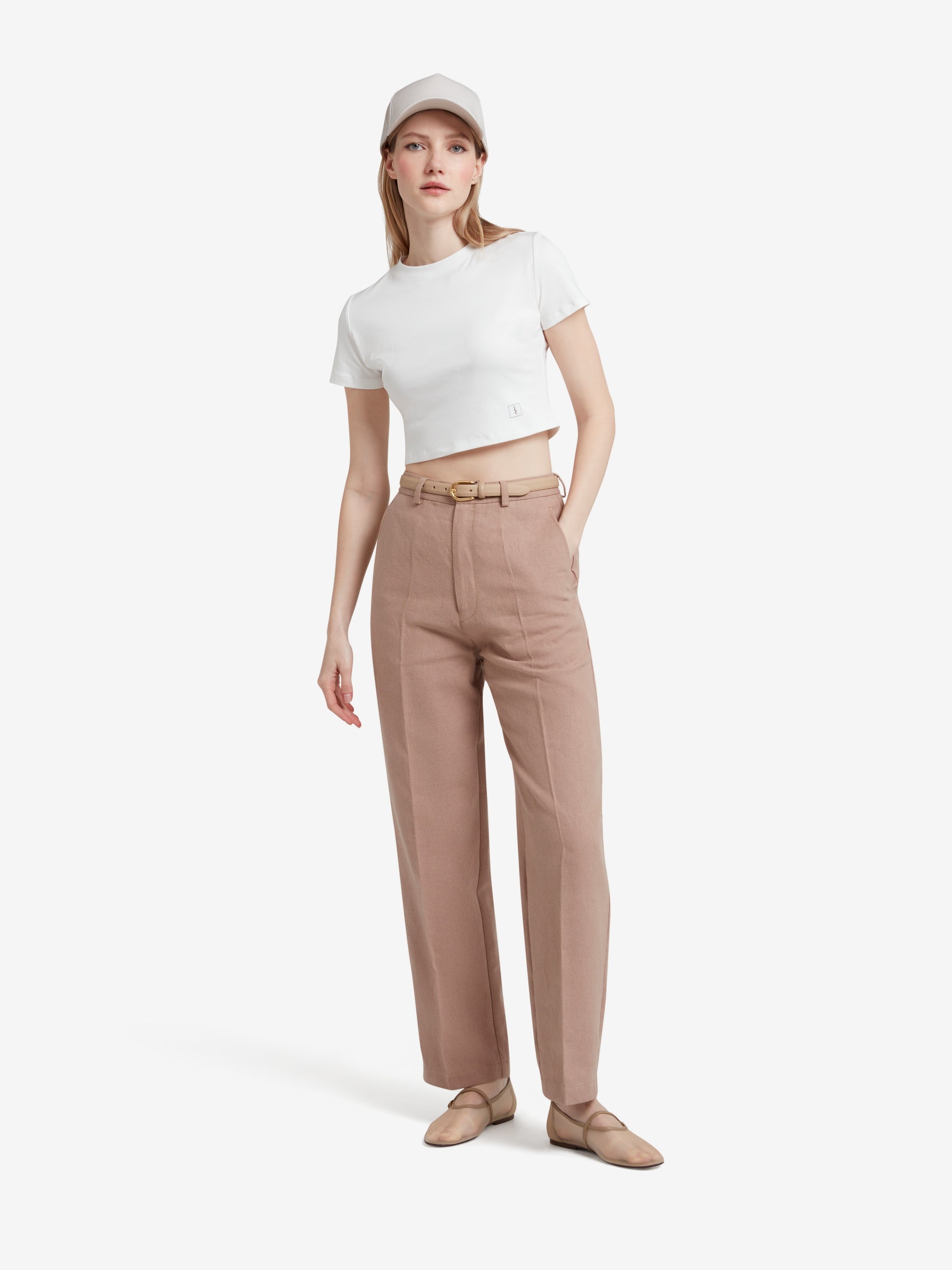 ClassyLondon™ | Pantalon à jambes droites - Beige