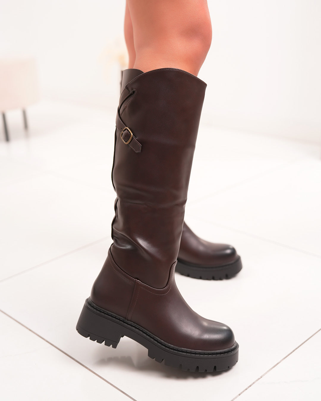 Yasmeen Brown High Boots