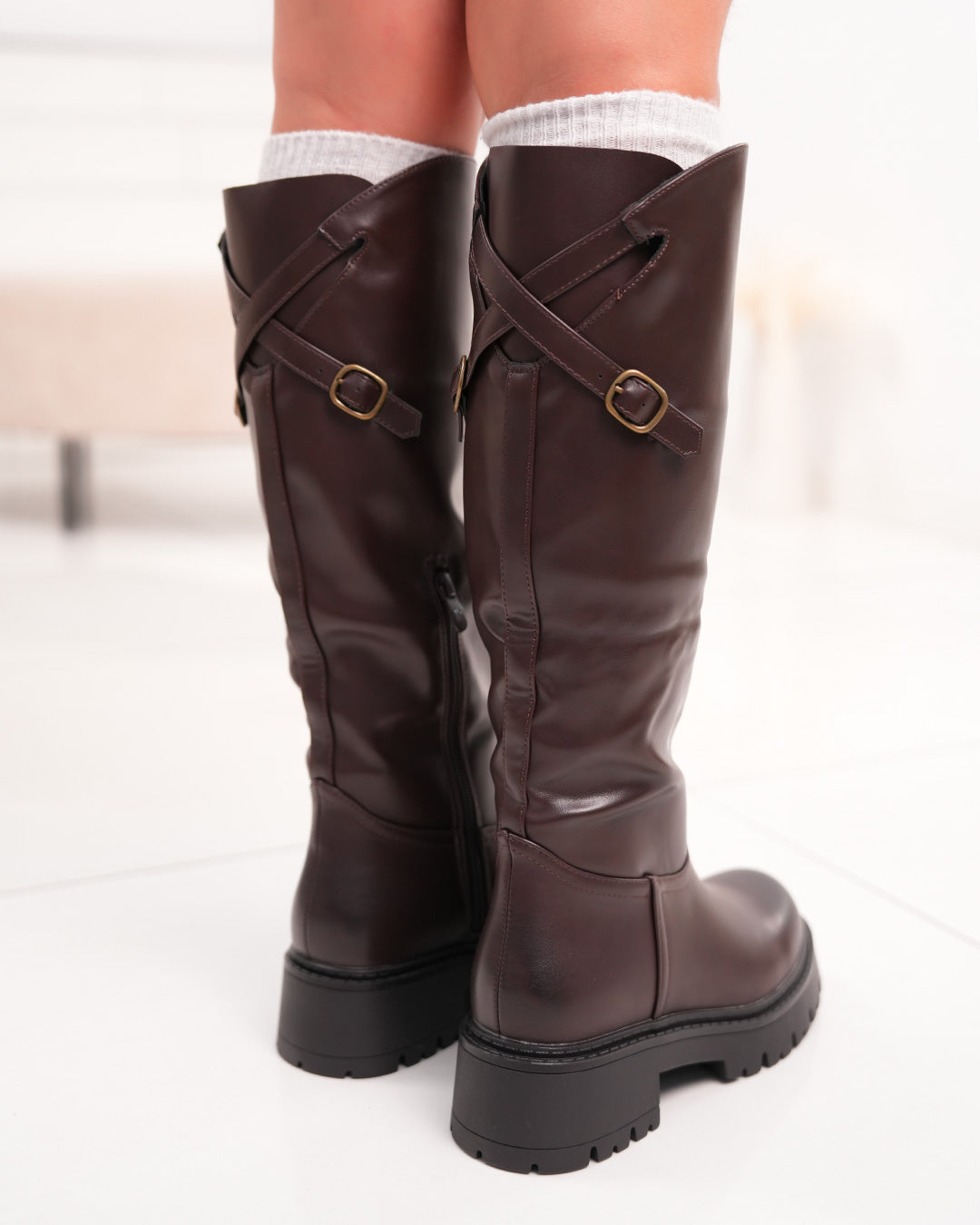 Yasmeen Brown High Boots