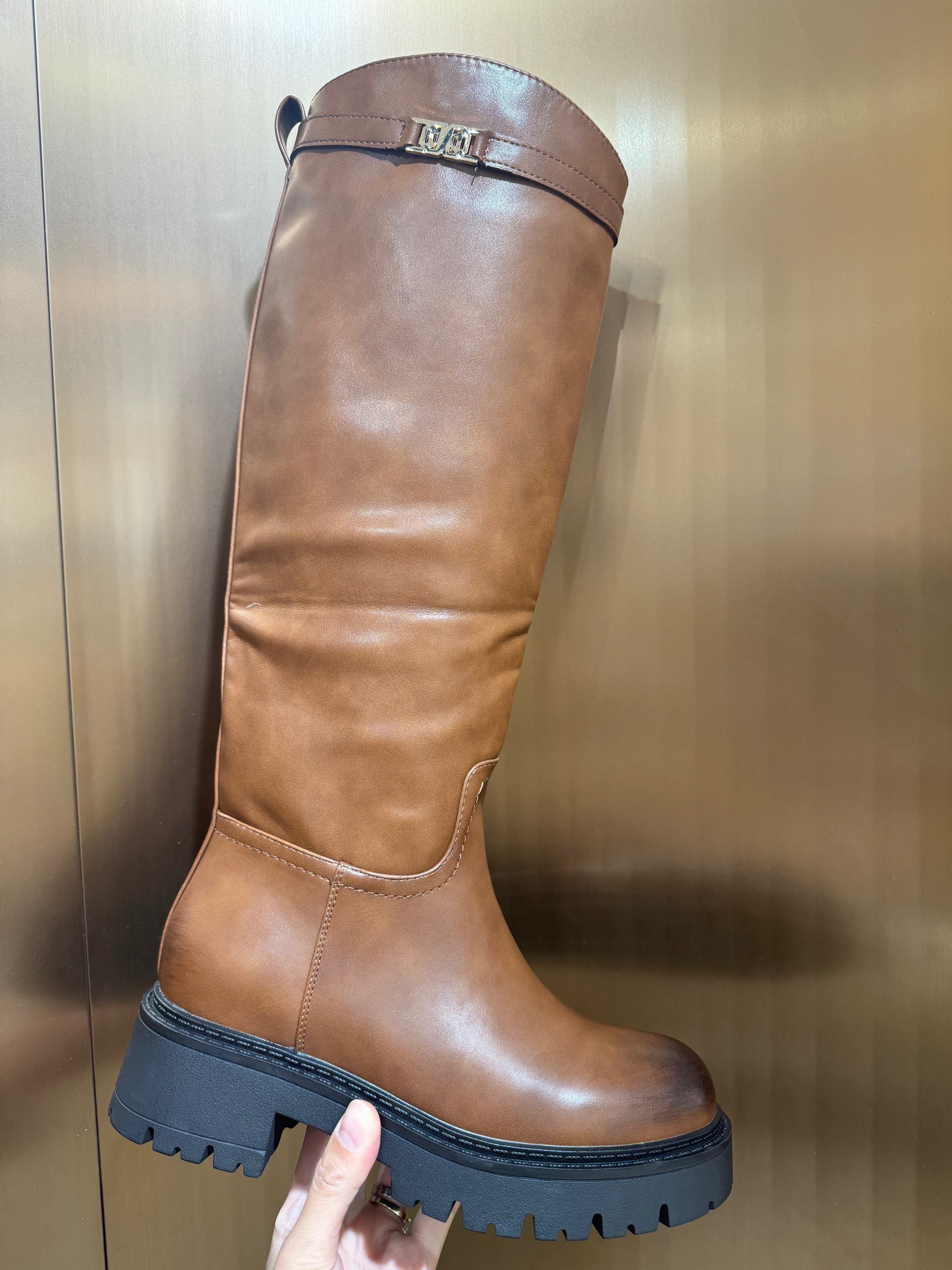 Ruby Camel High Boots