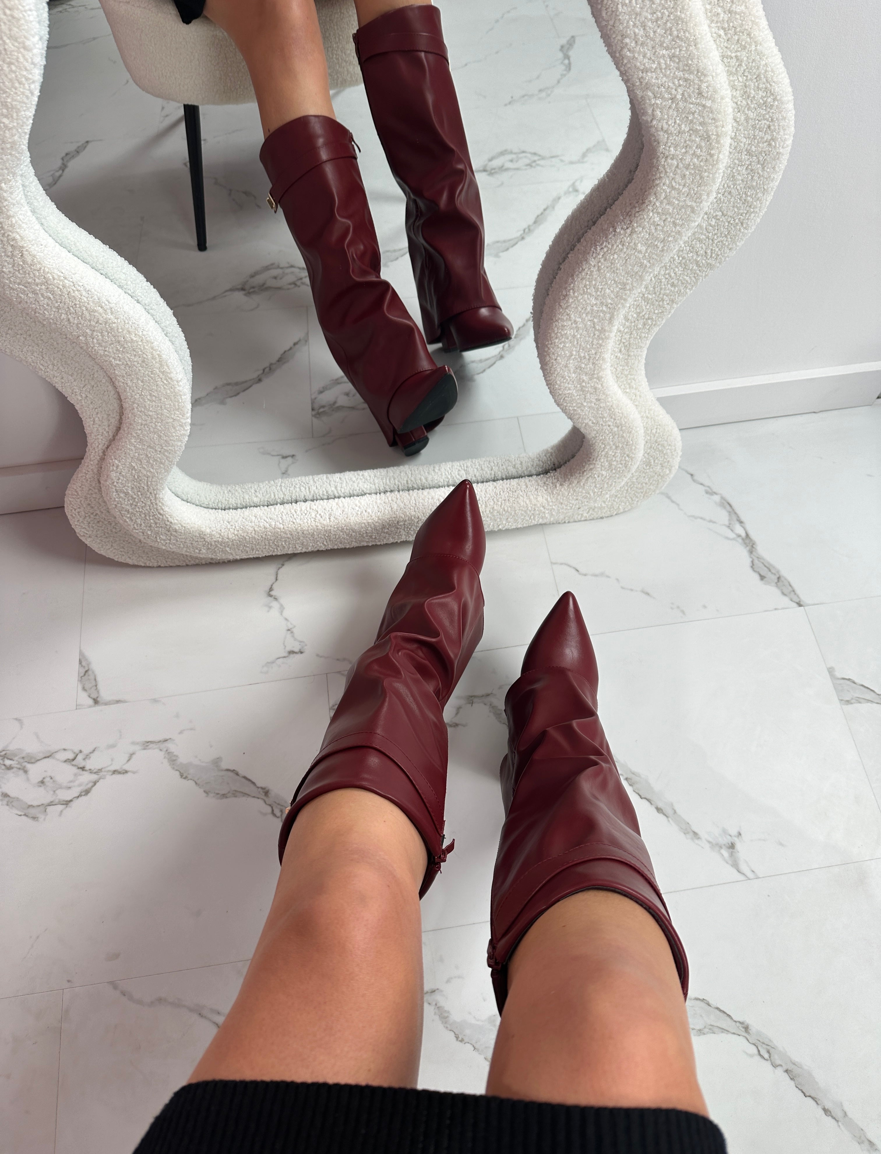 Bottes Bordeaux à verrou