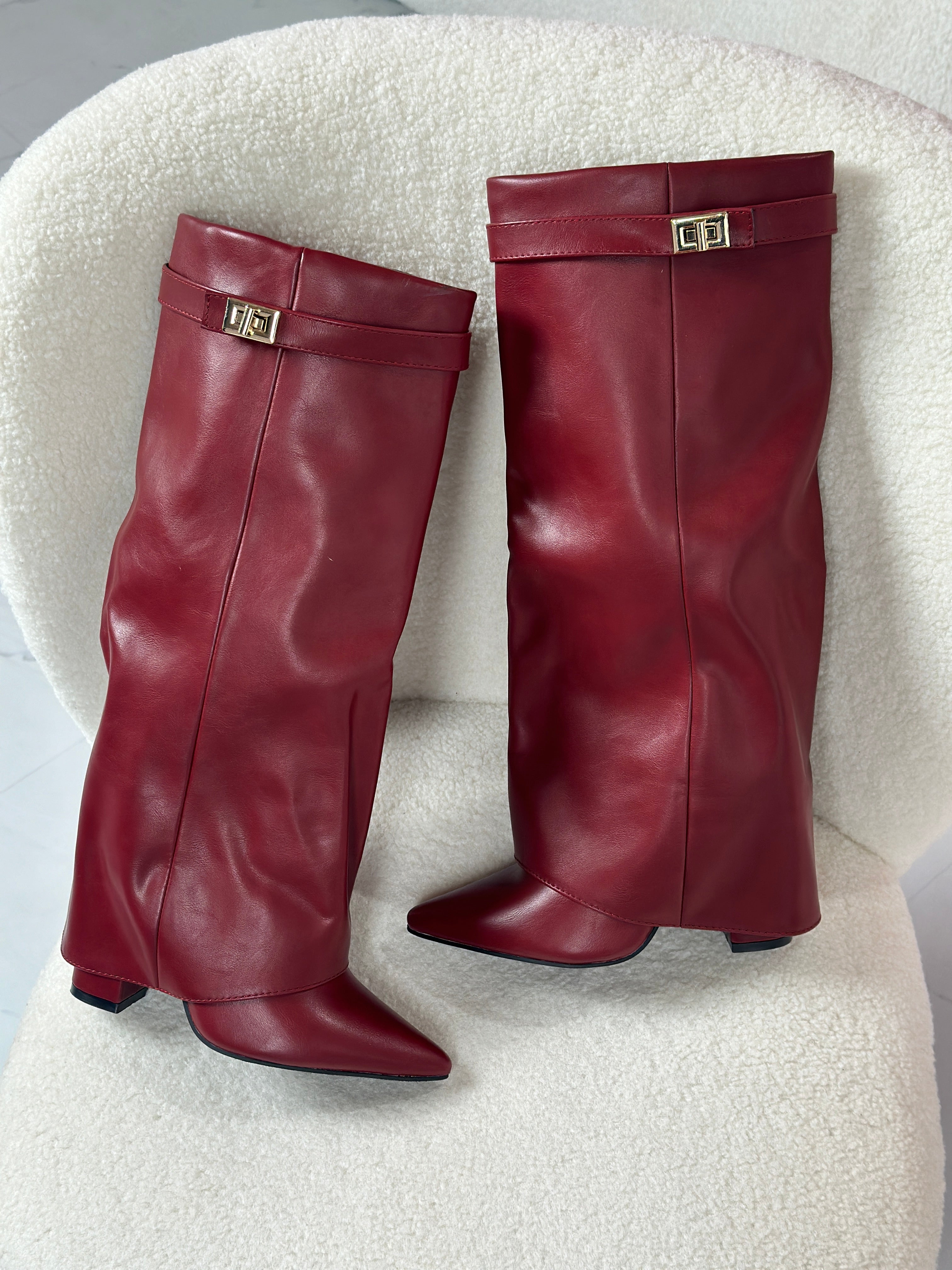 Bottes Bordeaux à verrou