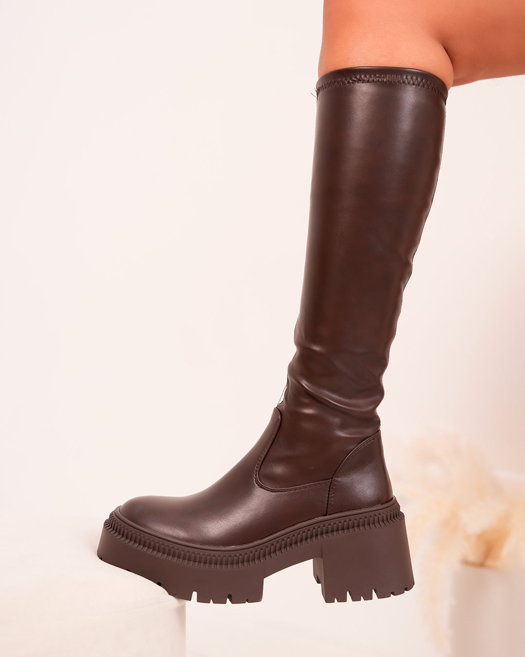 Iwana Brown High Boots