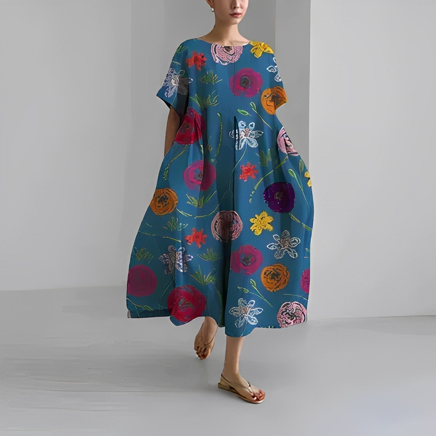 Amelia - Robe bohème à fleurs