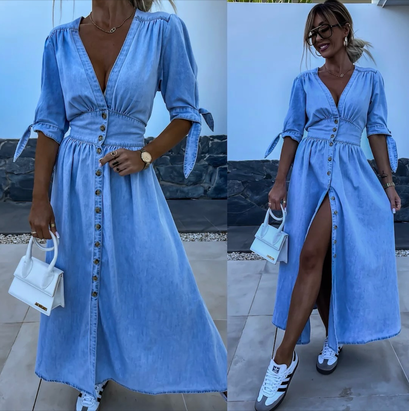 Marion | Robe en denim éclatante