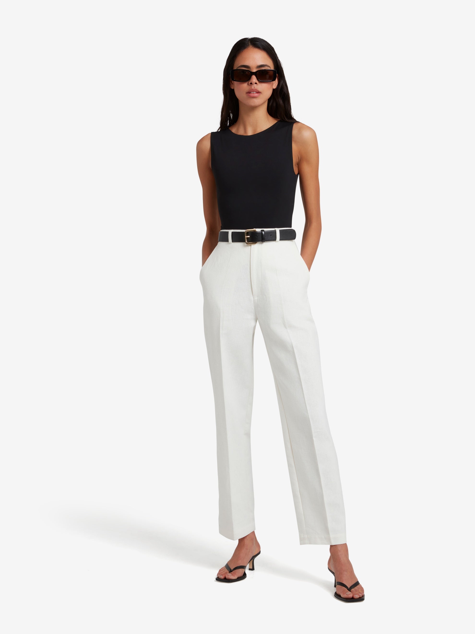 ClassyLondon™ | Pantalon à jambes - Blanc