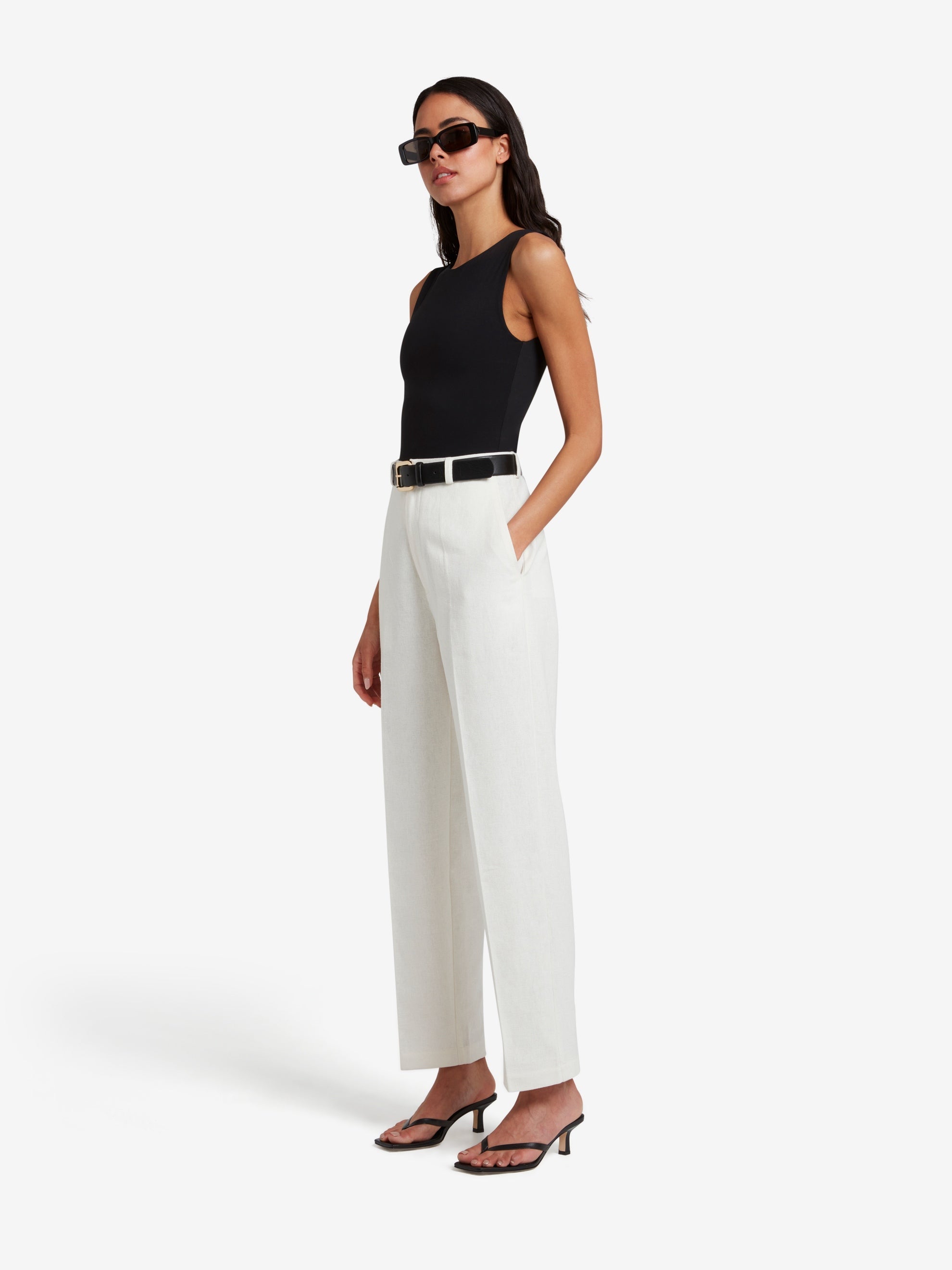 ClassyLondon™ | Pantalon à jambes - Blanc