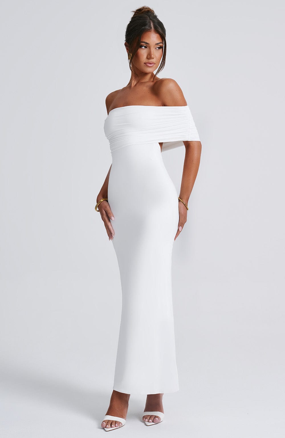 Belinda - Robe Maxi Élégante en Blanc