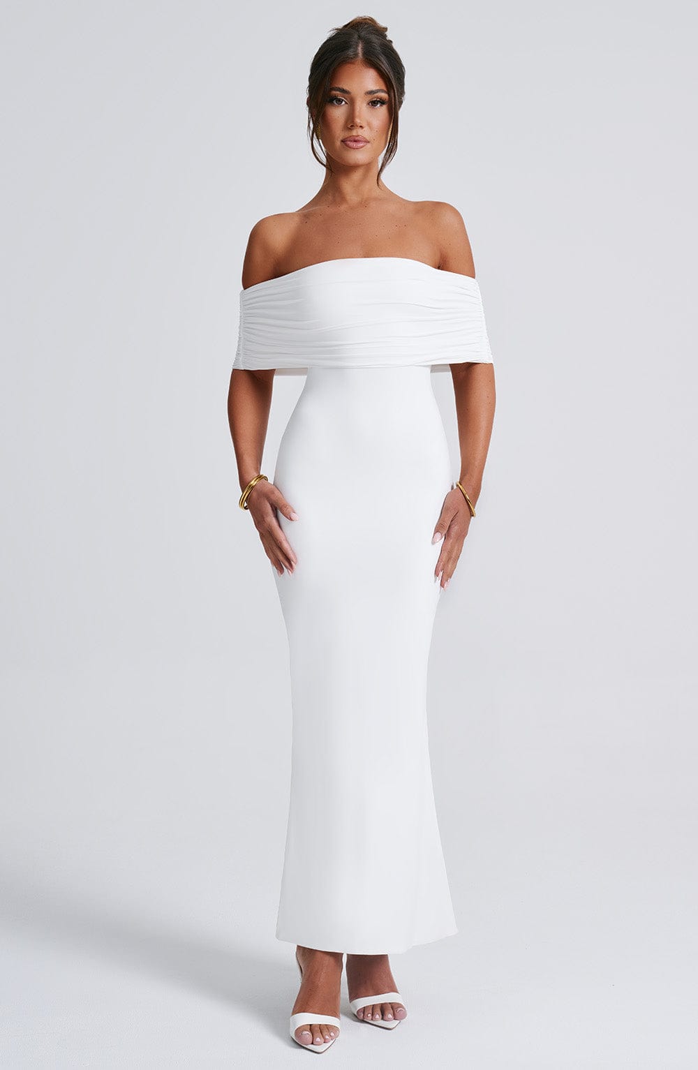 Belinda - Robe Maxi Élégante en Blanc