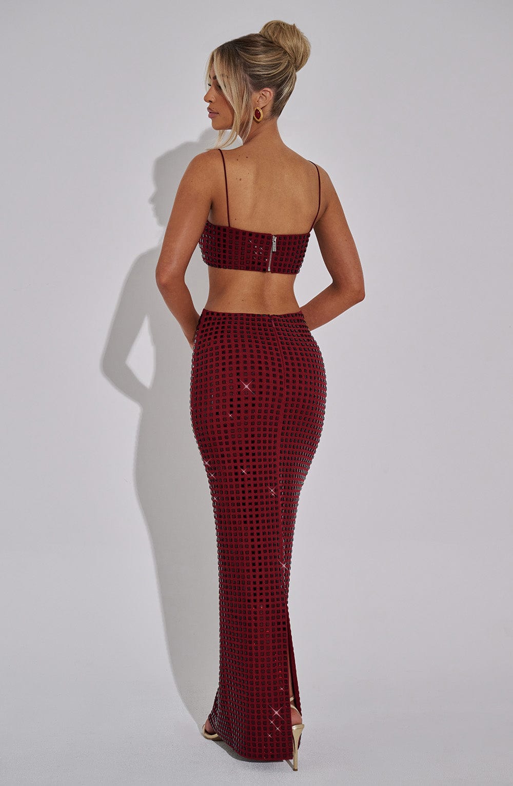 Jupe maxi Dimity - Rouge vin